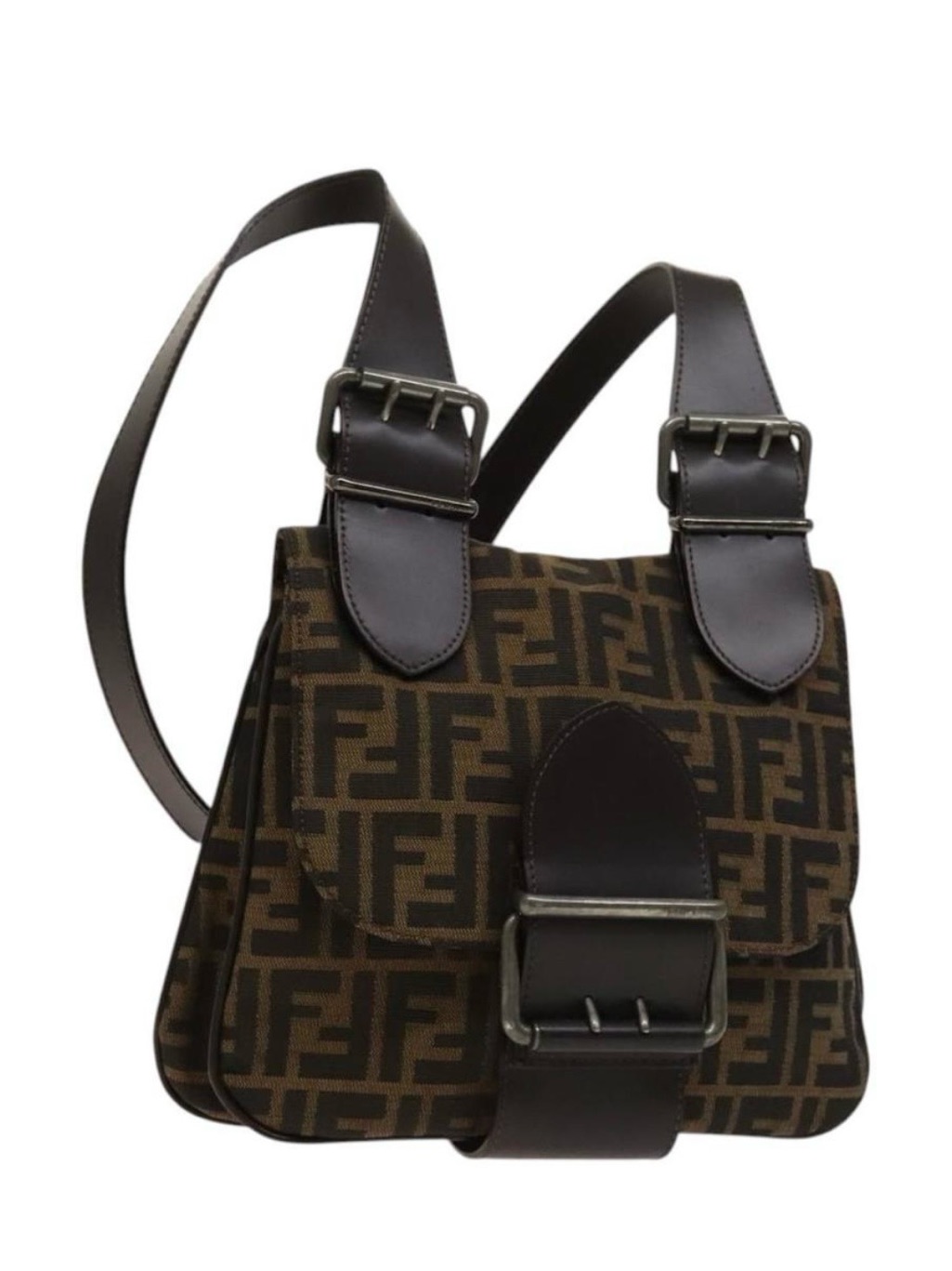 Fendi Zucca Monogram Canvas Shoulder Bag